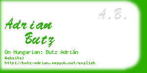 adrian butz business card